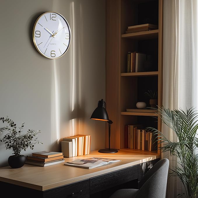 AYRELY® 12 Inch Silent Modern Wall Clocks Battery Operated, Wall Clock - Image 2
