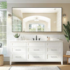 TRAHOME Bathroom Vanity Mirror for Wall, HD Shatterproof Glass, Hangs - Image 4