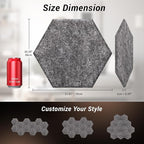 12 Pack Hexagon Acoustic Panels, TONOR 12"x 10"x 0.4" High Density Sound Proof - Image 5