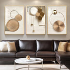 Large Framed Modern Luxury Gold Wall Art by Cuspin