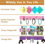 8 Packs Felt Pin Board Bar Strips Bulletin Board - Image 2