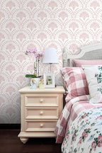 Timeet 17.7 in × 78.7 in Boho Peel and Stick Wallpaper Pink Floral Contact - Image 2