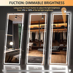 Hasipu Full Length Mirror with Lights, Full Body Dressing Hanging Mounted Mirror - Image 4