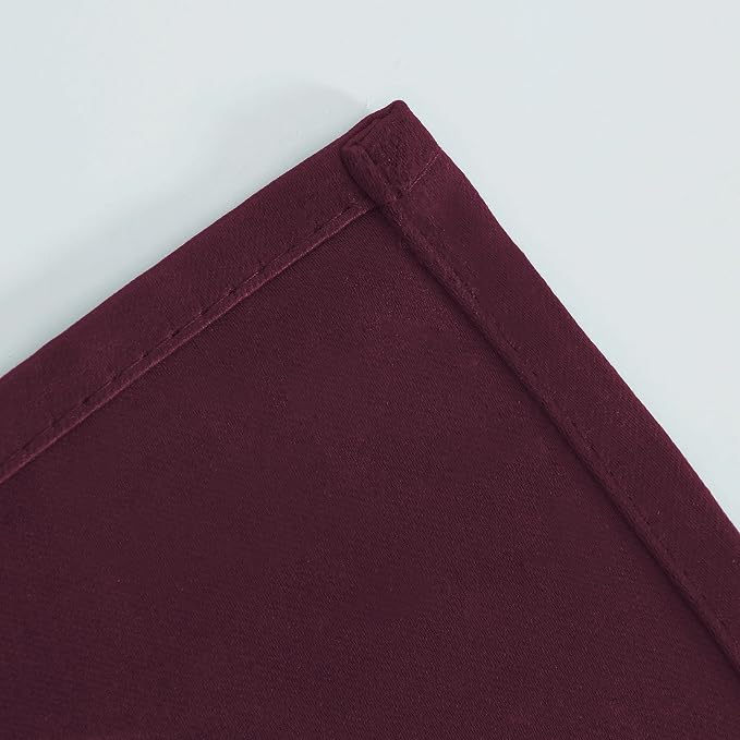 LEMOMO Blackout Curtains 66 x 84 inch/Burgundy Red Curtains Set of 2 - Image 8