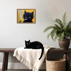 Vintage Black Cat Wall Art, Mens Room Canvas Print Poster, Cool Animals Picture - Image 6