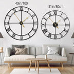 LEIKE 40 Inch Extra Large Modern Wall Clock, Oversize Rustic Round Nearly - Image 2