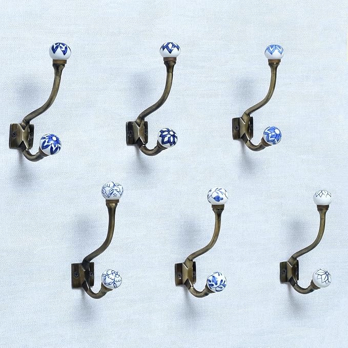IndianShelf 44Lb. 6 Pieces Heavy Duty Decorative Double Hooks - Image 8