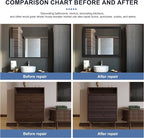 TIANLDD 27 FT Wood Grain Wallpaper Border, Removable Waterproof Mirror Border - Image 2
