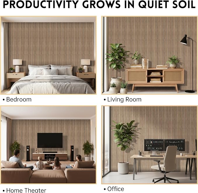 2 Pack Wood Panels for Wall, 106.3" × 11" Wood Slat Acoustic Panels for Wall - Image 8