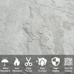 AULIGET 20-Piece Light Slate Peel and Stick Backsplash Wall Tiles, Laundry Room - Image 2