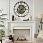 CLXEAST 21 Inch Large Moving Gears Wall Clock - Image 4
