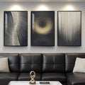 Large Framed Black and Gold Modern Luxury Abstract Wall Art by Cuspin