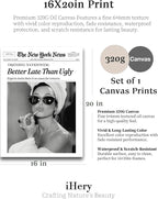 iHery Unframed Hepburn Newspaper Trendy 16x20 in Vintage Headline Canvas Print - Image 2
