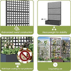 Metal Planter Box with Trellis, Planter Box Trellis with Privacy Screen and - Image 4