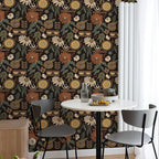 Simon&Siff Boho Peel and Stick Wallpaper, 17.3" x 800" Sun Floral Retro Contact - Image 2
