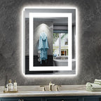 Briivue 20x28 Inch LED Bathroom Mirror by Briivuemodernmirrors