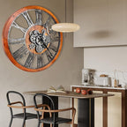 The B-Style 36" Large Moving Gear Wall Clock Oversized Vintage Farmhouse Wall - Image 5