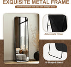 Delma Full Length Mirror, Wall Mounted, Freestanding or Leaning, Rounded - Image 6