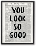 iHery Premium Natural Black OAK Wood 12x16in You Look So Good Trendy by iHery