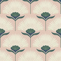 CiCiwind 17.3"×393.7" Wallpaper Peel and Stick Pink Boho Wall Paper Floral by CiCiwind