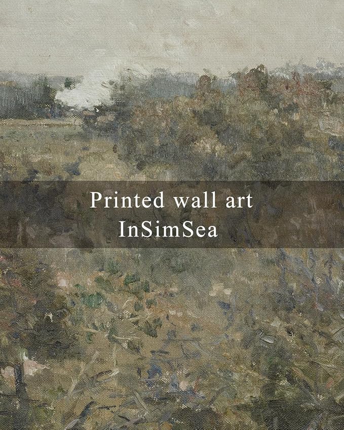 InSimSea Framed Canvas Wall Art, Vintage Landscape Painting, Rustic Nature - Image 7