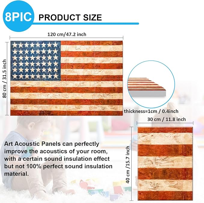 JBER Art Acoustic Panels, 48×32 Inches Acoustical Wall Panels, Sound Absorbing - Image 2
