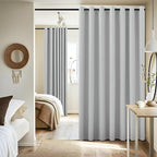 NICETOWN Vintage Open Linen Weave Flax Wall to Wall Room Dividers Curtain by NICETOWN