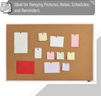 Mr. Pen- White Frame Cork Bulletin Board, Office Wall Cork Board - Image 6