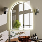 BEAUTYPEAK 34x30 LED Arch Bathroom Mirror by BEAUTYPEAK
