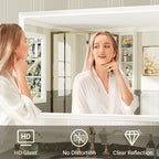 40x32 Inch White Bathroom Mirror - Image 5