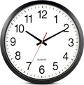 Bernhard Products Black Wall Clock Silent Non Ticking by BernhardProducts
