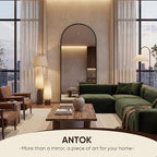 Antok 58" x19” Arched Full Length Floor Mirror, Free Standing/Wall Mount/Leaning - Image 4