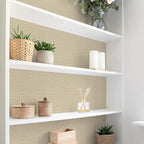 TANONE Khaki Contact Paper Peel and Stick Wallpaper, Grasscloth Beige Wallpaper - Image 6