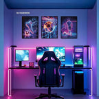 BGFCE Cool Soccer Gaming Wall Art Posters Set of 3, Neon Video Gamer Canvas - Image 2