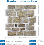 COMSTICKC 3D Faux Stone Peel and Stick Wall Panel, Faux Brick Wall Panels - Image 5