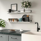 RICHER HOUSE White Bathroom Floating Wall Shelf Set of 4, Small Organizer Over - Image 6
