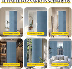 AJAZZ 100% Blackout Magnetic Door Curtain Pleated Door Curtain Accordion Doors - Image 7