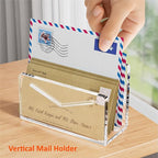 FUCDTEFC Acrylic Mail Holder, Mail Organizer Wall Mounted Clear File Letter - Image 7