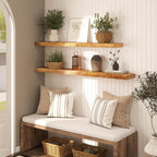 48" Rustic Elm Floating Shelves - Image 4