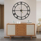 LEIKE 40 Inch Extra Large Modern Wall Clock, Oversize Rustic Round Nearly - Image 9