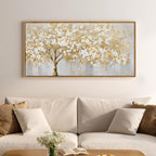 Large Framed Gold Tree Wall Art by Cuspin