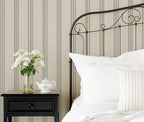 RollsRolla Modern Navy and White Striped Peel and Stick Wallpaper, French - Image 4