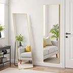 Aluminum Frame Mirror, Free Standing Leaning Mirror Hanging Mounted Mirror - Image 3