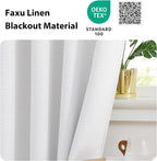 NICETOWN Faux Linen Valances, Short Cafe Curtains Kitchen Tiers, Room Darkening - Image 4