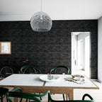 40 PCS 3D Wall Panels Peel and Stick Faux Foam 11.8"*11.8" Black Brick Wallpaper - Image 7