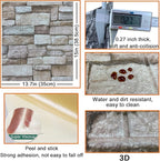 10PCS 3D Wall Panels Peel and Stick 3D Brick Wallpaper Peel and Stick Faux - Image 5