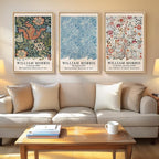 Framed William Morris Wall Art Set of 3, Large Vintage Floral Botanical Canvas - Image 2