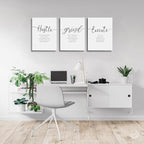 Framed Canvas Wall Art Grind Hustle Quote Poster, Office Wall Art, Positive - Image 4