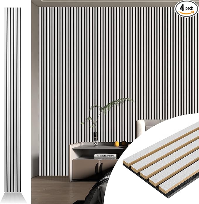 Art3d 107" x 8" Wall Panel 3D Fluted by Art3d