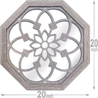 ZOLAPI 2 PCS 20 inch Octagon Wall-Mounted Mirrors, Vintage Farmhouse Mirror - Image 2